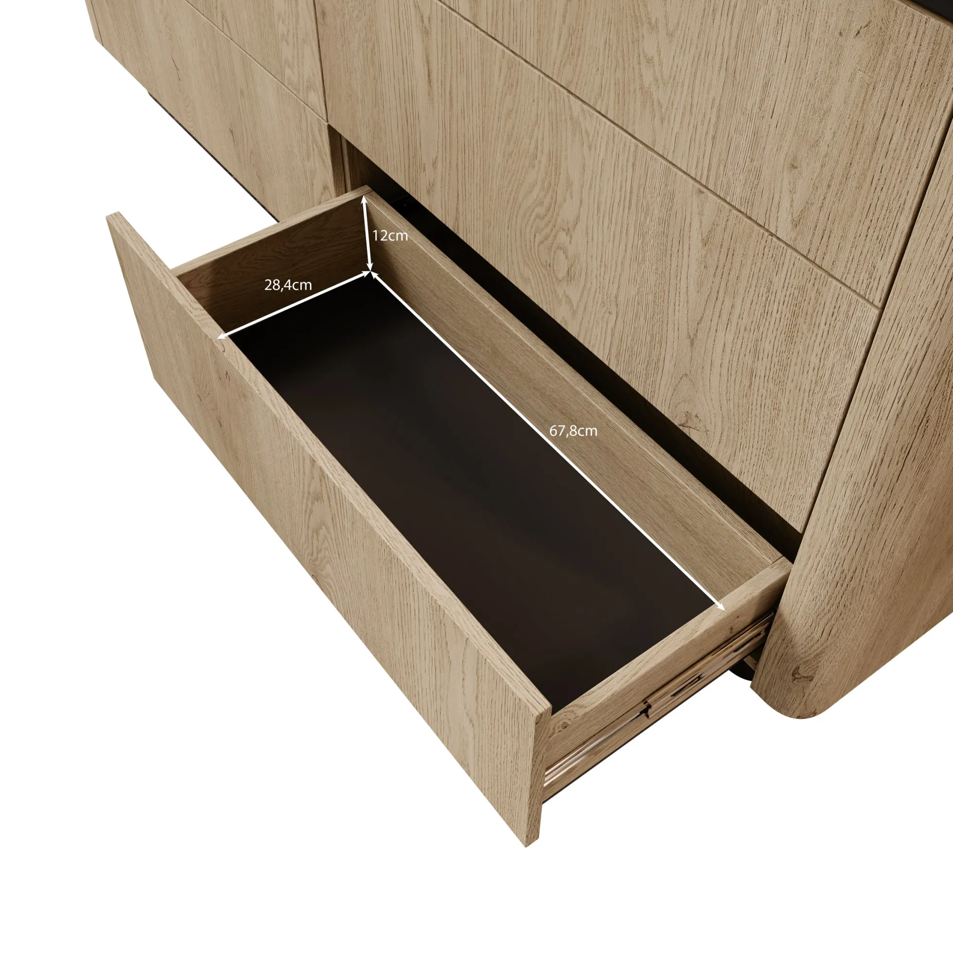 Taywan - Ladekast met 6 lades - Eiken - 163x38x83 cm