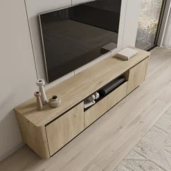 Taywan - TV-Meubel - Eiken - 200x38x55 cm