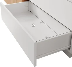 Three - Kledingkast 4-deurs - Eiken - 230x52x202 cm