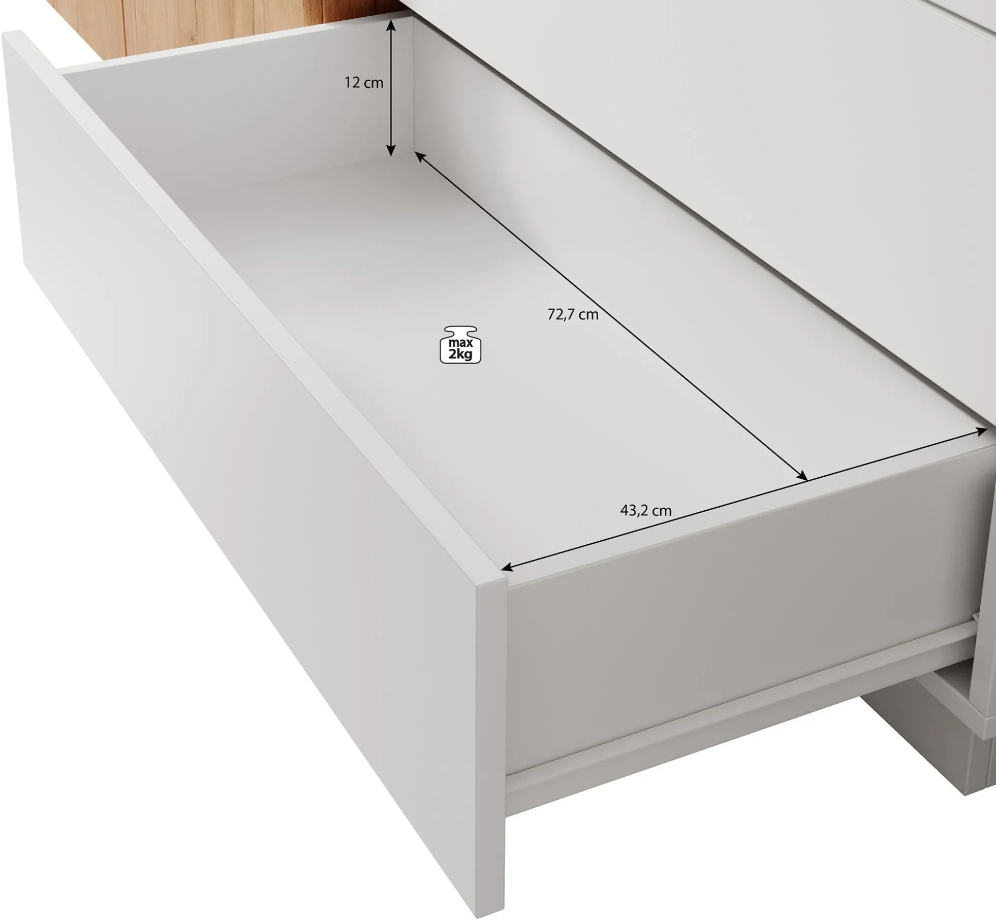 Three - Kledingkast 4-deurs - Eiken - 230x52x202 cm