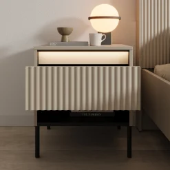 Timoteo 2 - Nachtkastje - Beige - 46x40x52 cm