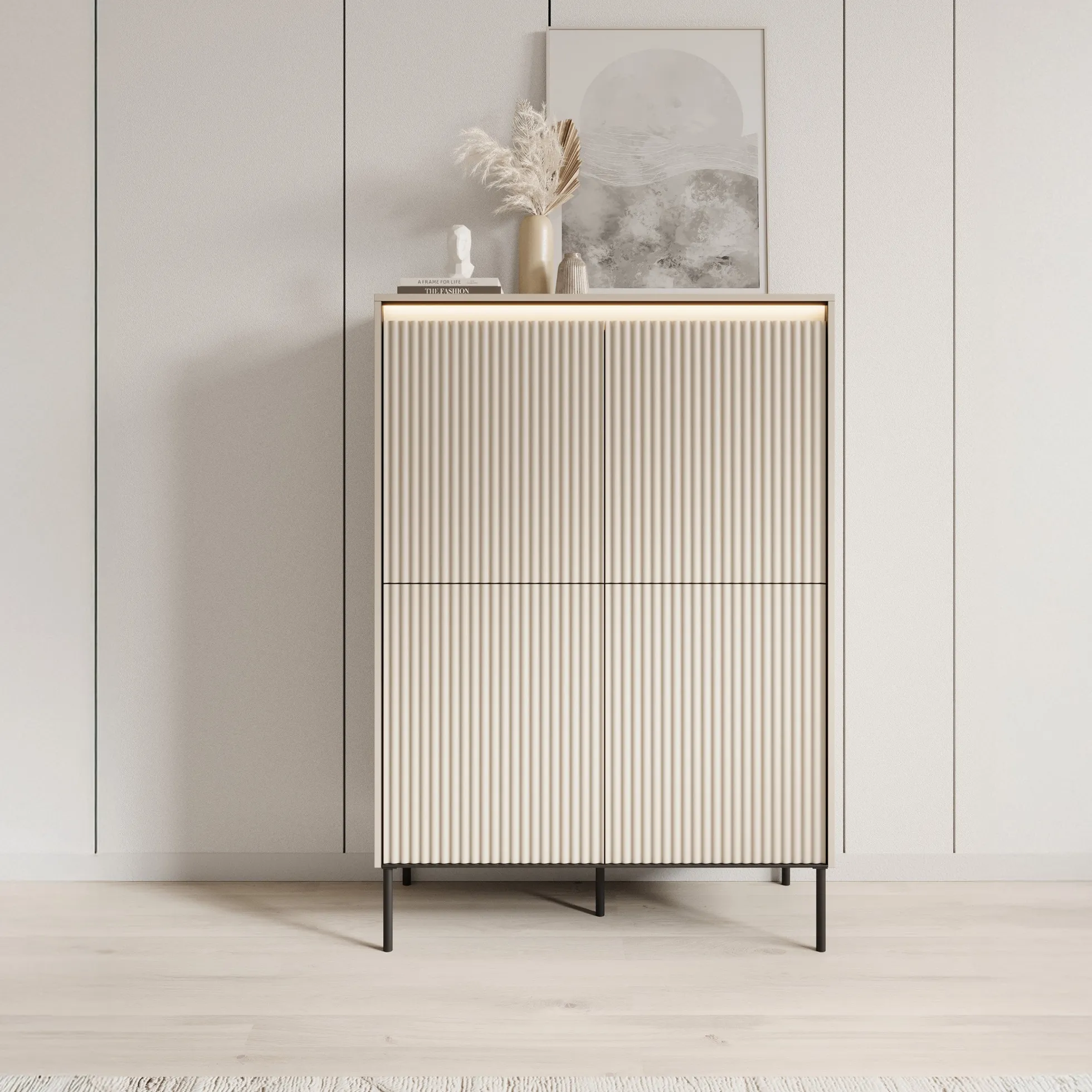 Timoteo - Dressoir - Beige - 98x40x140 cm