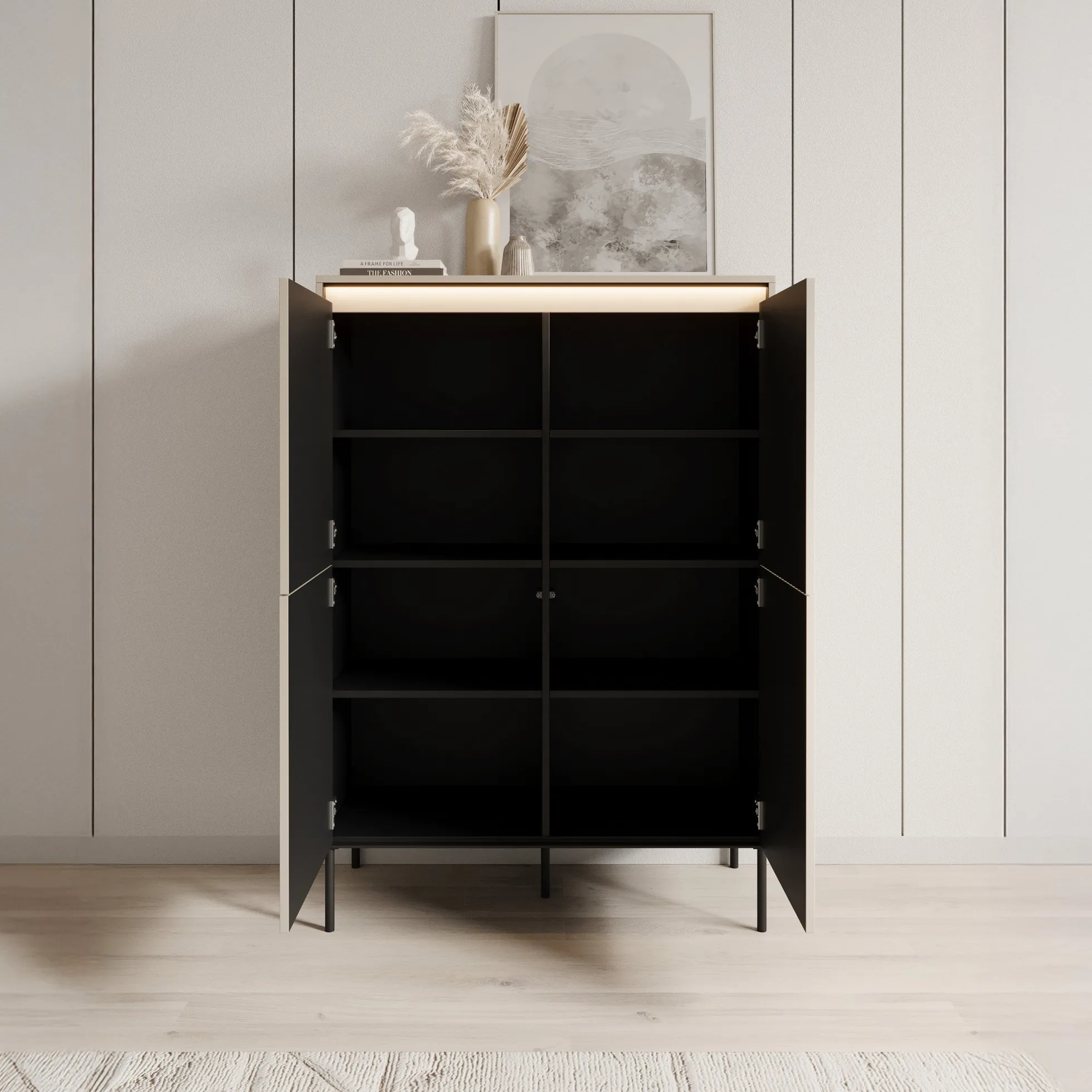 Timoteo - Dressoir - Beige - 98x40x140 cm