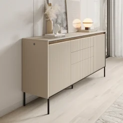 Timoteo - Dressoir - Beige - 166x40x83 cm