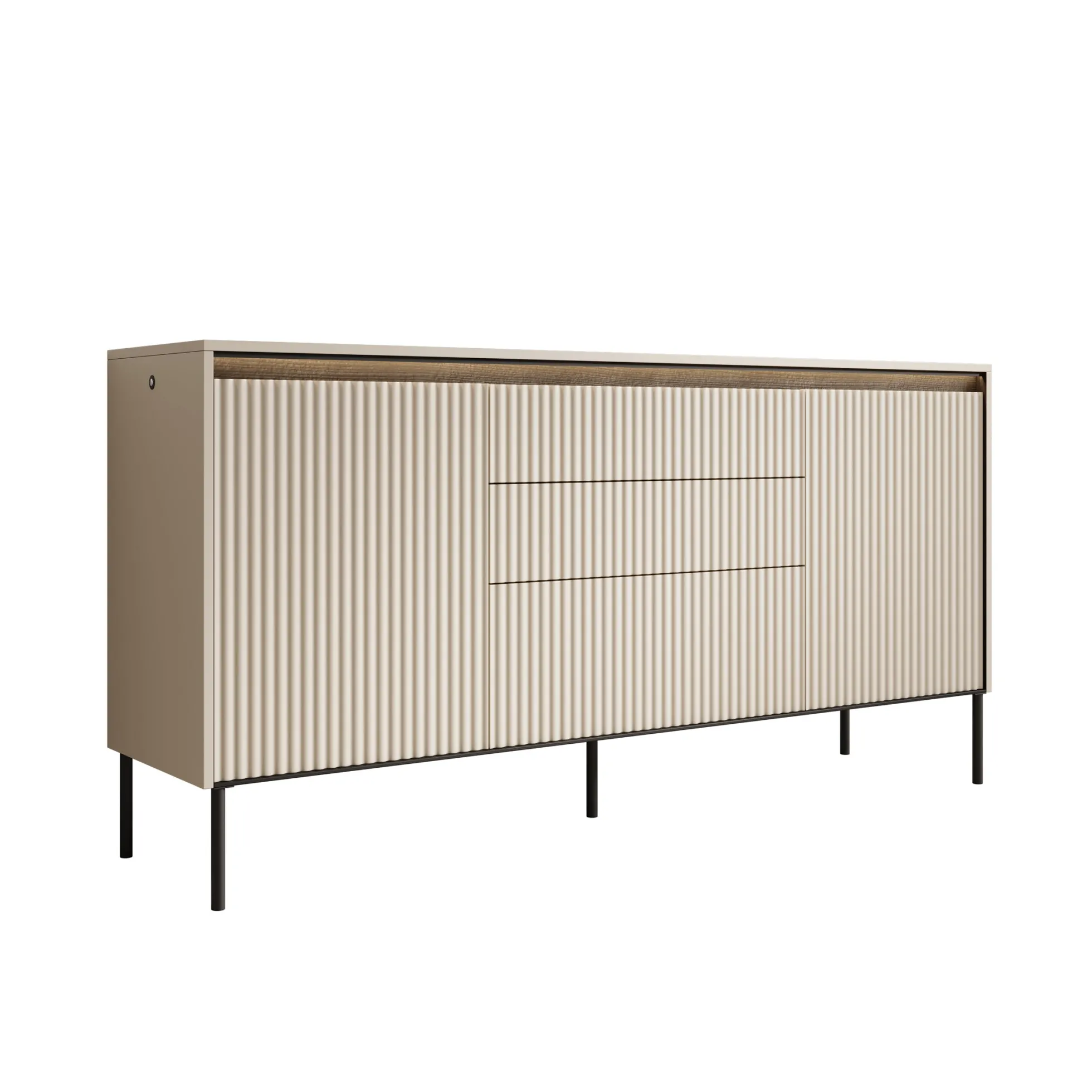 Timoteo - Dressoir - Beige - 166x40x83 cm