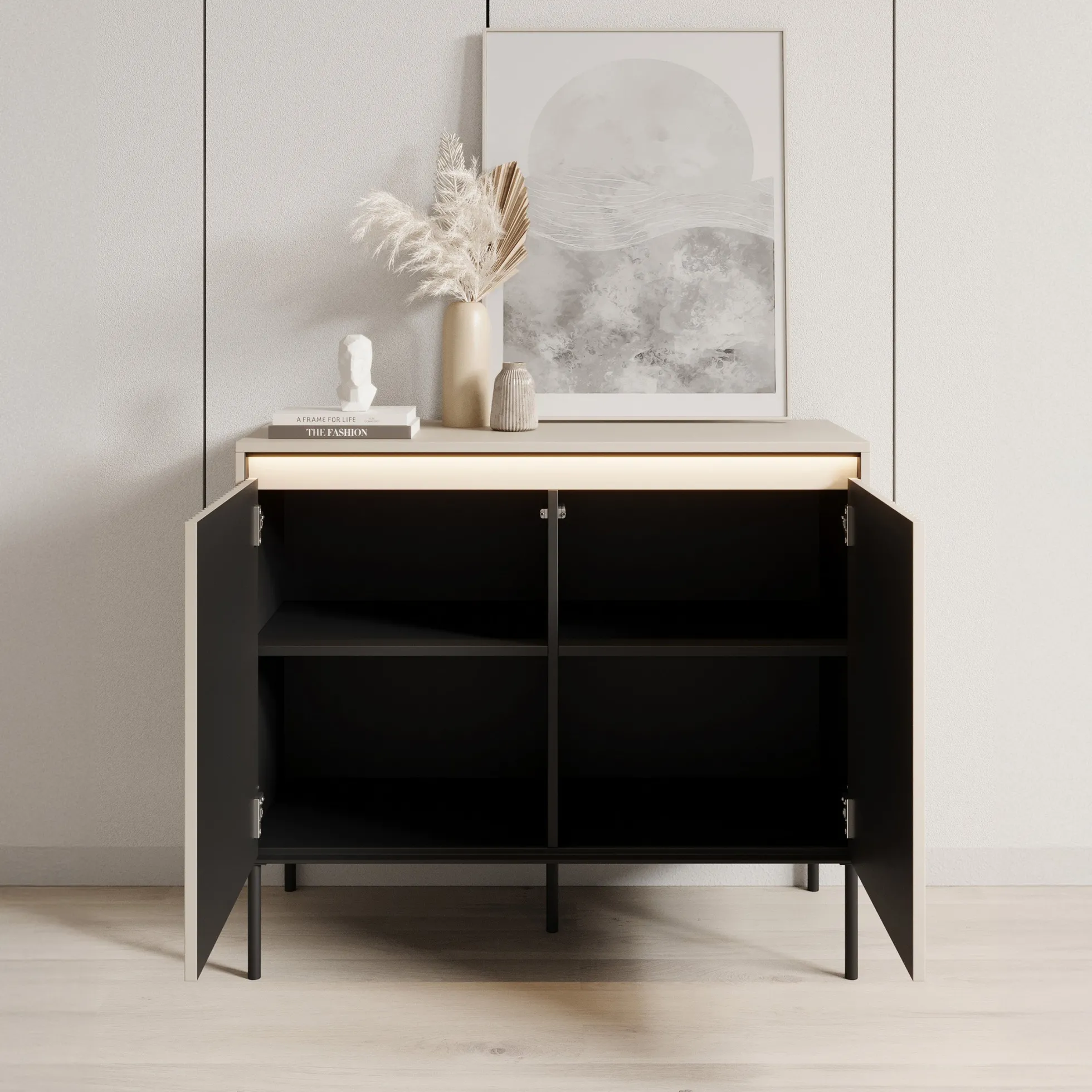 Timoteo - Dressoir - Beige - 98x40x83 cm