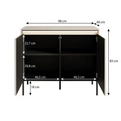 Timoteo - Dressoir - Eiken - 98x40x83 cm