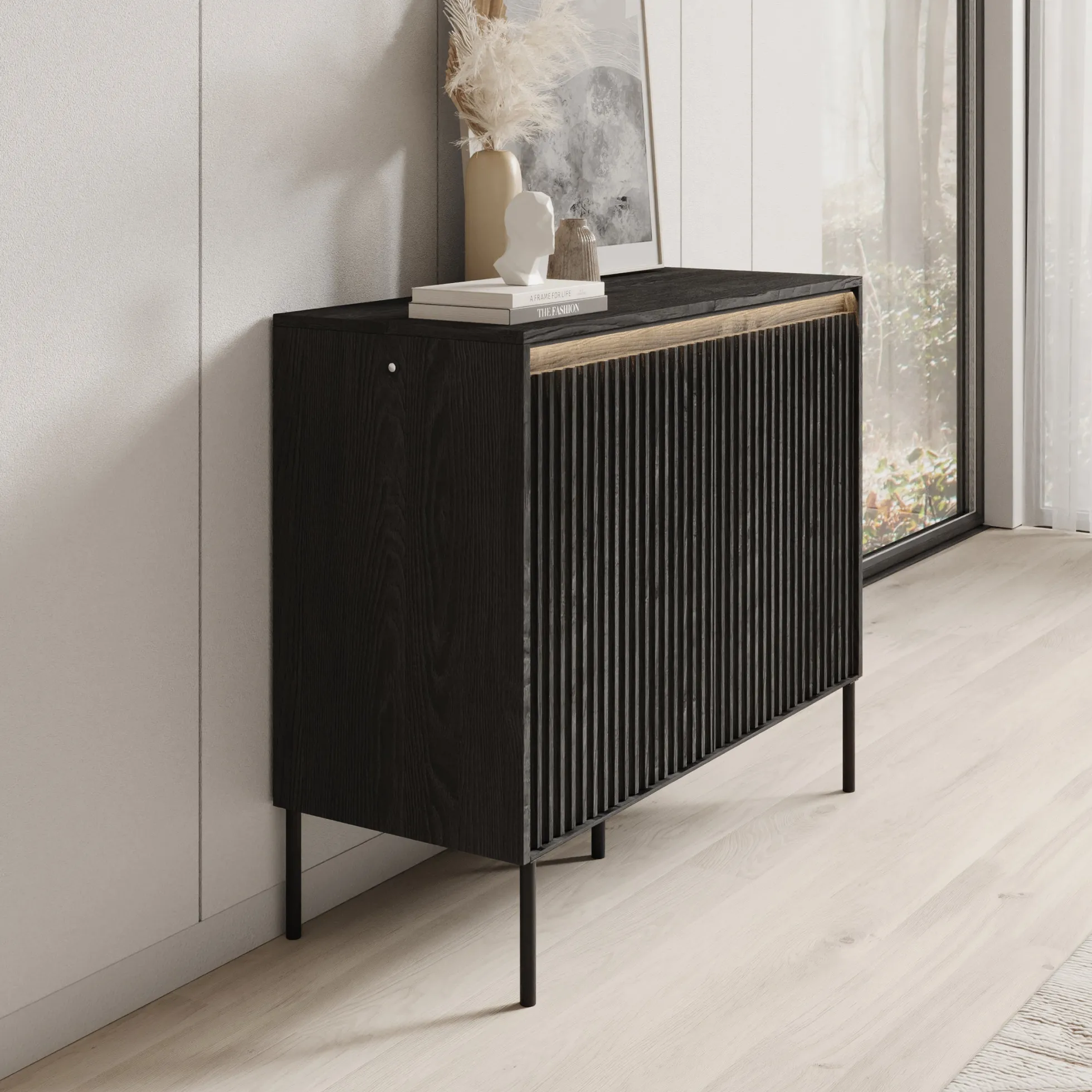 Timoteo - Dressoir - Zwart - 98x40x83 cm