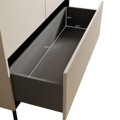 Timoteo - Kledingkast met 2 deuren - Beige - 101x40x210 cm