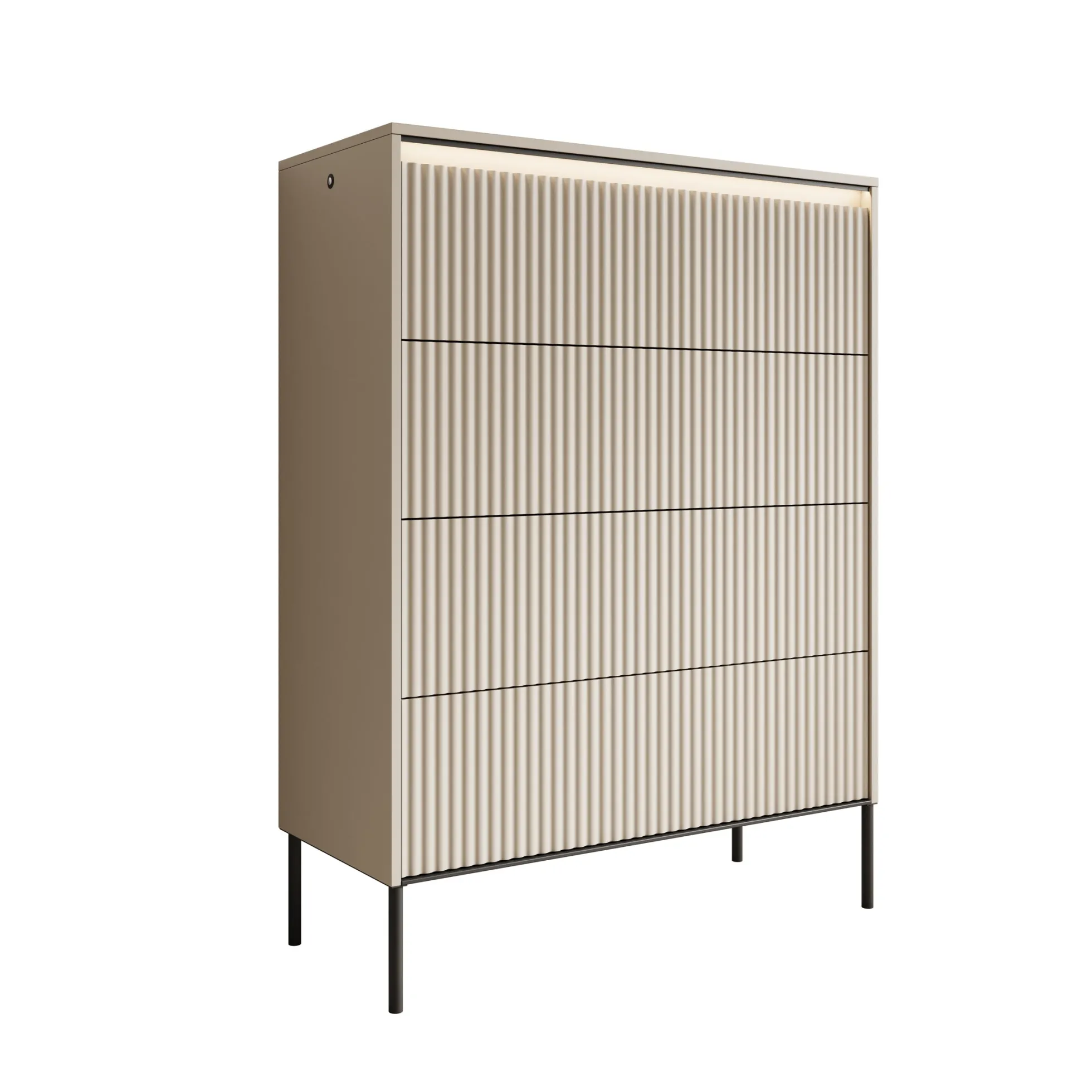 Timoteo - Ladekast - Beige - 93x47x125 cm