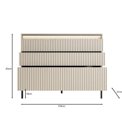 Timoteo - Ladekast - Beige - 104x47x83 cm