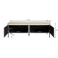 Timoteo - TV-Meubel - Eiken - 167x40x56 cm