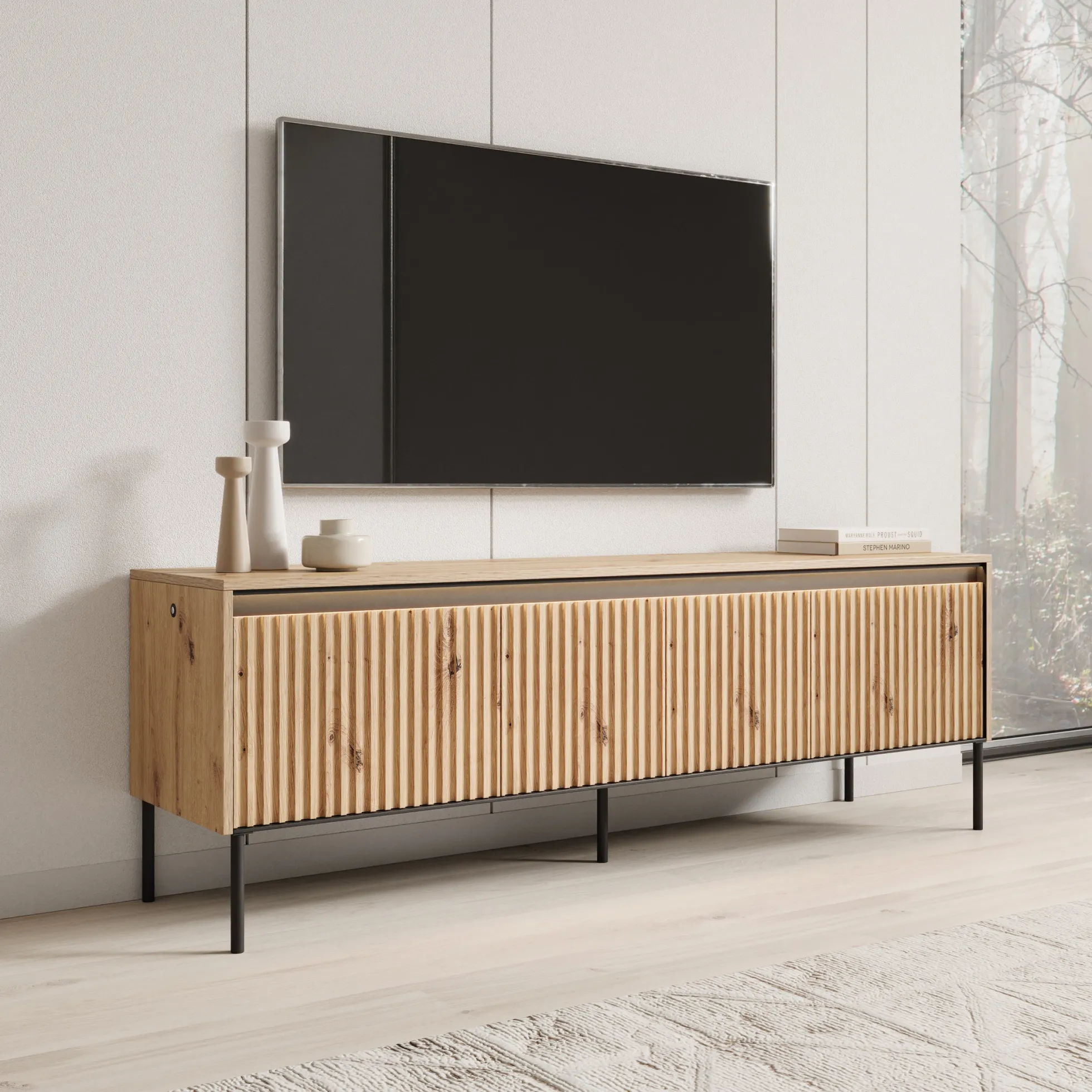 Timoteo - TV-Meubel - Eiken - 167x40x56 cm