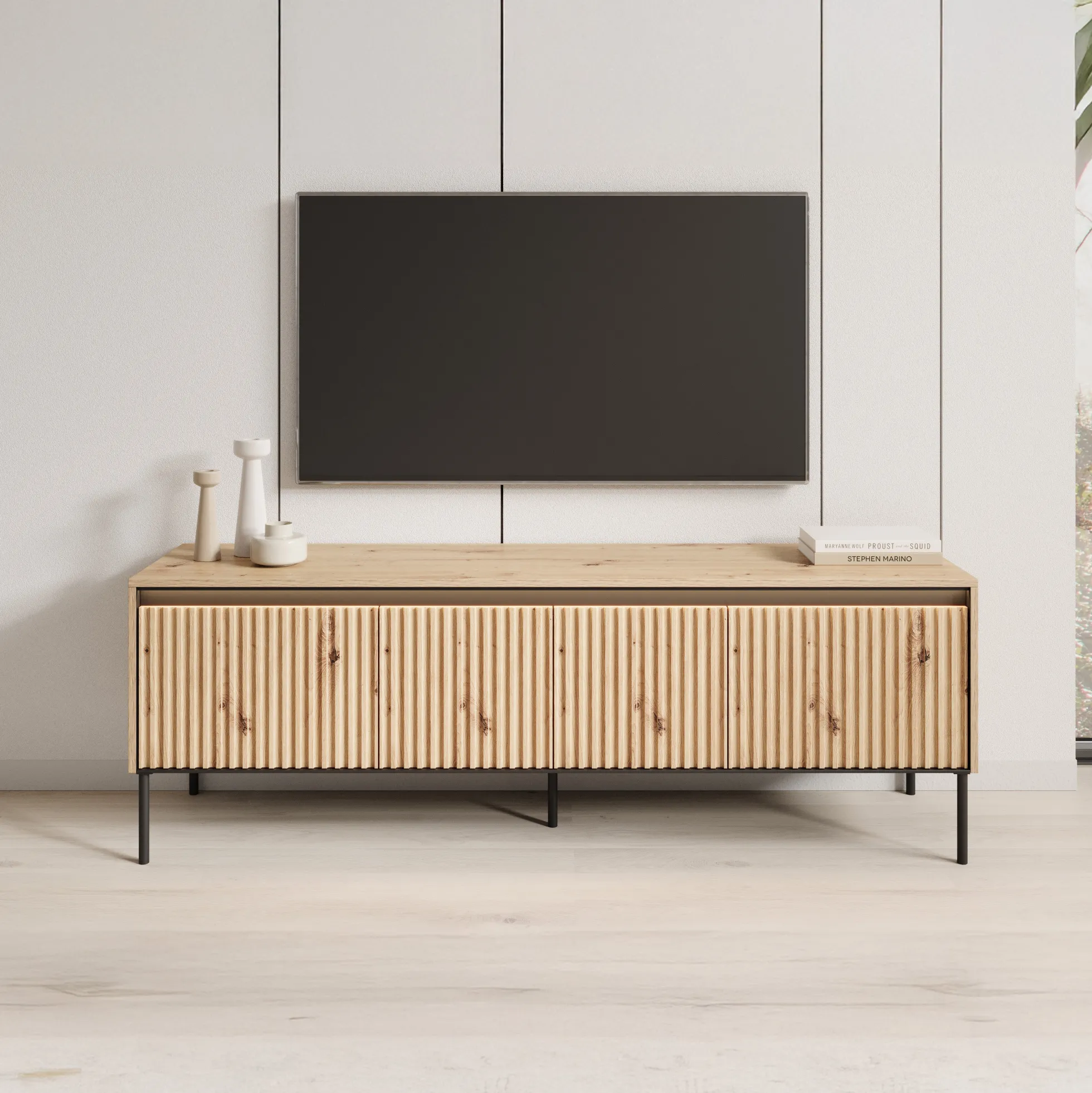 Timoteo - TV-Meubel - Eiken - 167x40x56 cm