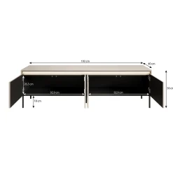 Timoteo - TV-Meubel - Eiken - 193x40x56 cm