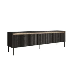 Timoteo - TV-Meubel - Mat zwart - 193x40x56 cm