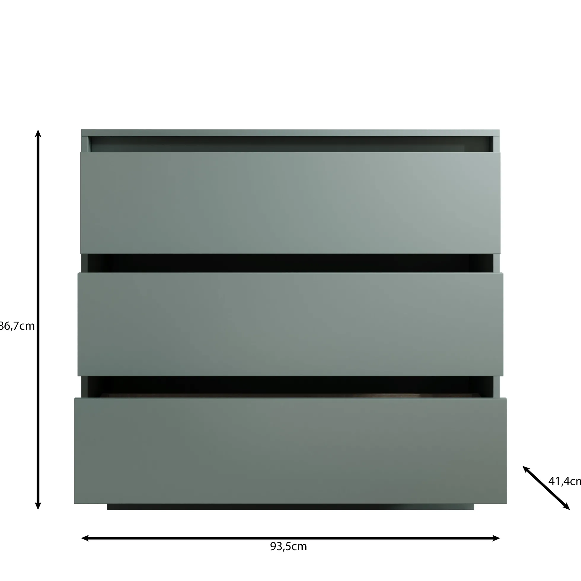 Tivaro - Ladekast - Groen - 94x41x87 cm