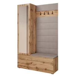 Téllaro - Halkast met deur - Eikenpatroon - 115x38x192 cm
