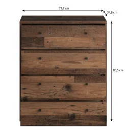 Tonga - Ladekast - Old wood - 74x35x86 cm