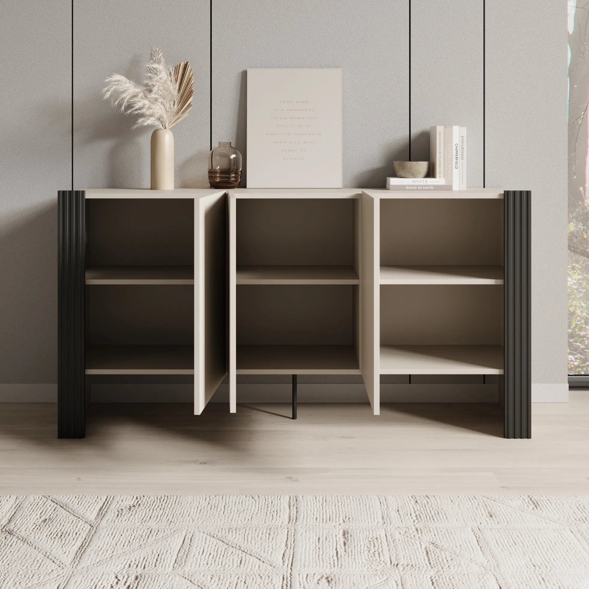 Torevia - Dressoir - Beige - 151x41x79 cm