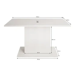Tova - Eetkamertafel - Grijs/betonlook - 138x80x69 cm