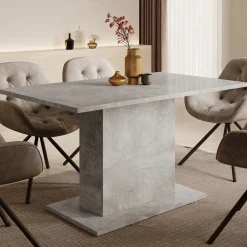 Tova - Eetkamertafel - Grijs/betonlook - 138x80x69 cm