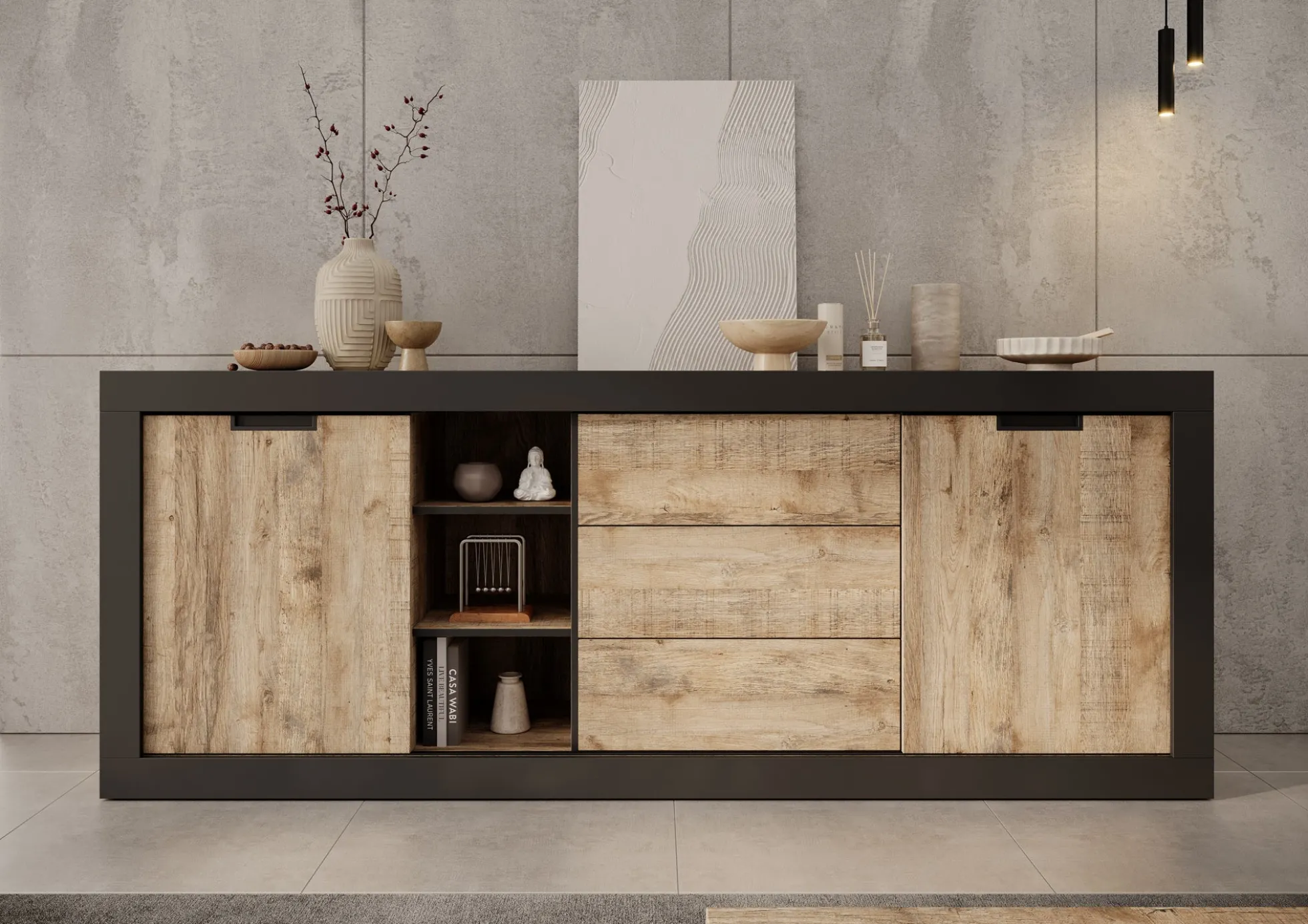 Trinidad - Dressoir - Eiken - 220x45x85 cm
