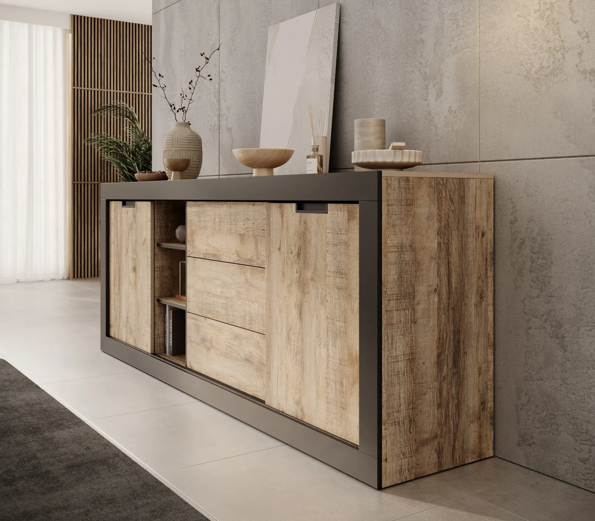 Trinidad - Dressoir - Eiken - 220x45x85 cm