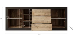 Trinidad - Dressoir - Eiken - 220x45x85 cm