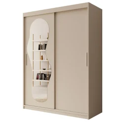 Ulysses - Kledingkast met schuifdeuren - Beige - 150x62x200 cm