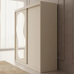 Ulysses - Kledingkast met schuifdeuren - Beige - 180x62x200 cm