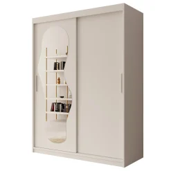 Ulysses - Kledingkast met schuifdeuren - Wit - 150x62x200 cm
