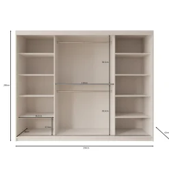 Ulysses - Kledingkast met schuifdeuren - Walnootpatroon - 150x62x200 c