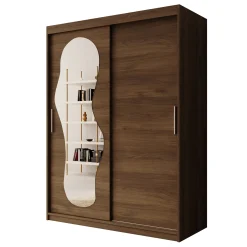 Ulysses - Kledingkast met schuifdeuren - Walnootpatroon - 150x62x200 c