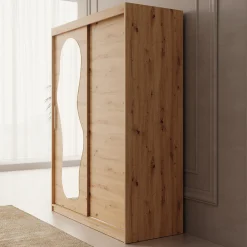Ulysses - Kledingkast met schuifdeuren - Eiken - 150x62x200 cm