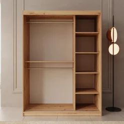 Ulysses - Kledingkast met schuifdeuren - Eiken - 150x62x200 cm