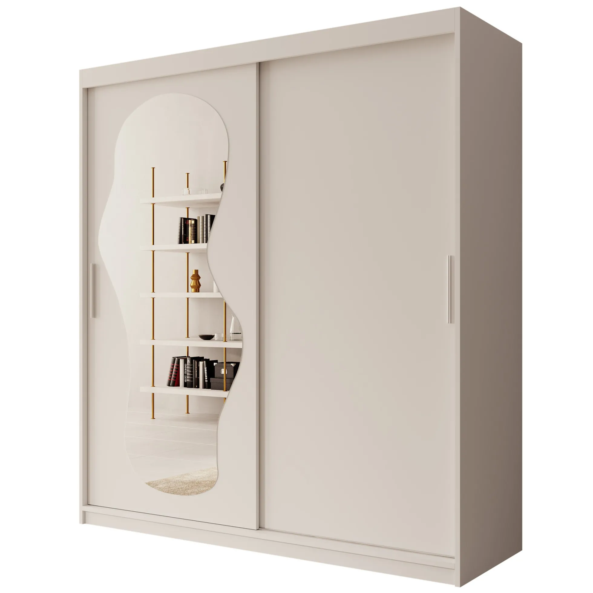 Ulysses - Kledingkast met schuifdeuren - Wit - 180x62x200 cm
