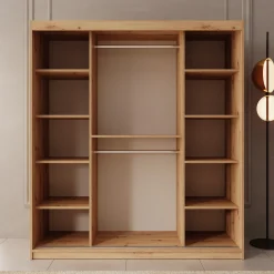 Ulysses - Kledingkast met schuifdeuren - Eiken - 180x62x200 cm