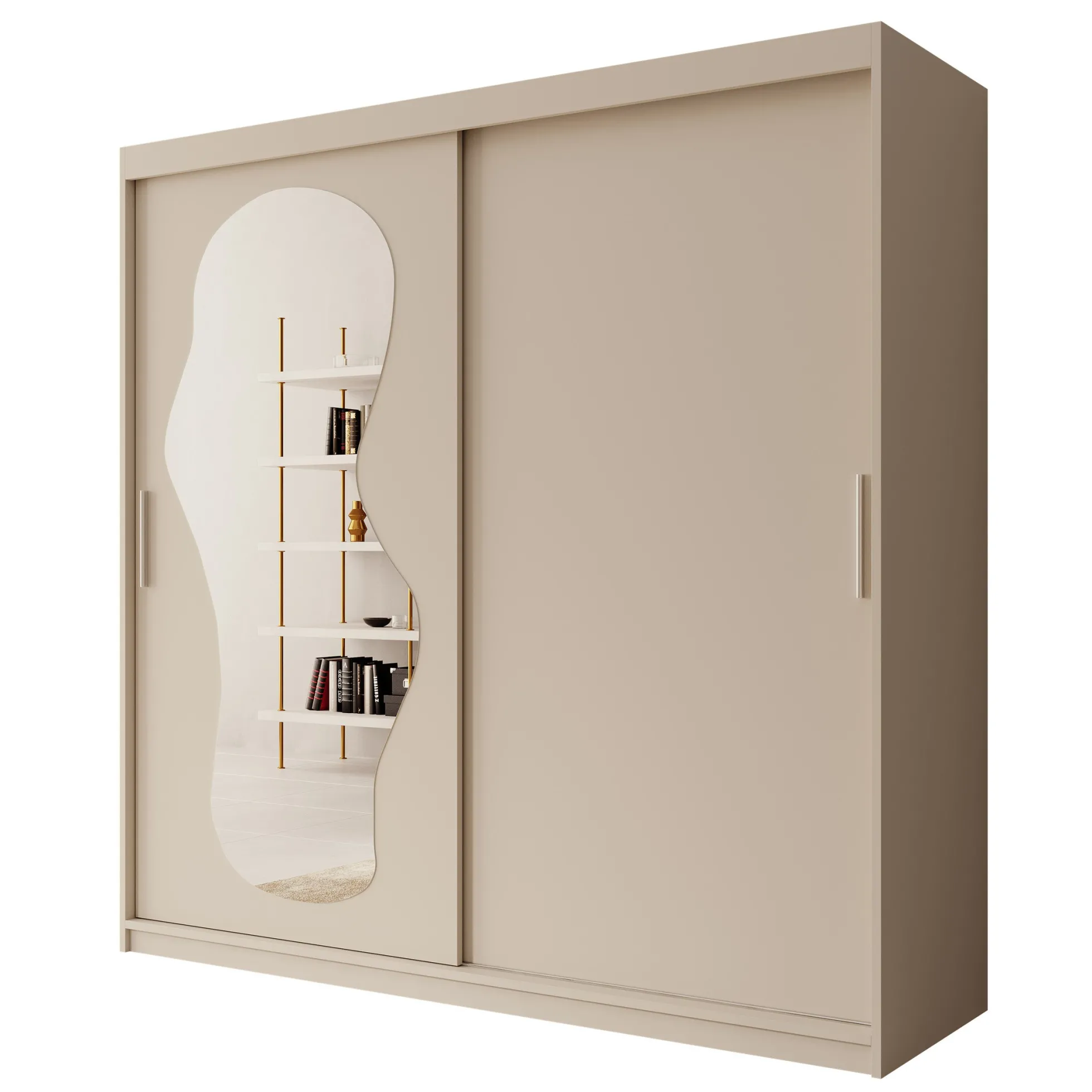 Ulysses - Kledingkast met schuifdeuren - Beige - 200x62x200 cm