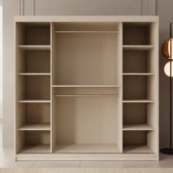 Ulysses - Kledingkast met schuifdeuren - Beige - 200x62x200 cm