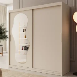 Ulysses - Kledingkast met schuifdeuren - Beige - 200x62x200 cm