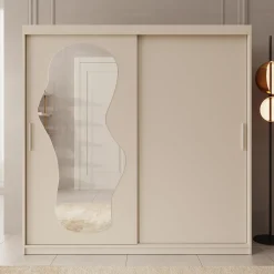 Ulysses - Kledingkast met schuifdeuren - Beige - 200x62x200 cm