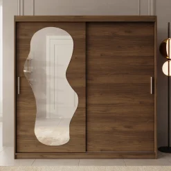 Ulysses - Kledingkast met schuifdeuren - Walnootpatroon - 200x62x200 c