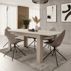 Uverta - Eetkamertafel - Beige - 166x88x75 cm