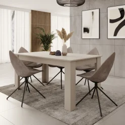 Uverta - Eetkamertafel - Beige - 166x88x75 cm
