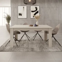 Uverta - Eetkamertafel - Beige - 166x88x75 cm