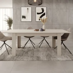 Uverta - Eetkamertafel - Beige - 166x88x75 cm