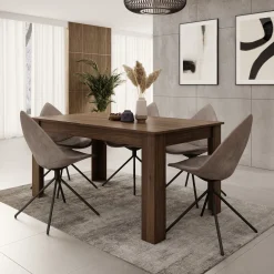 Uverta - Eetkamertafel - Donker eiken - 166x88x75 cm