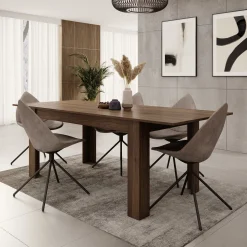Uverta - Eetkamertafel - Donker eiken - 166x88x75 cm