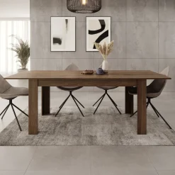Uverta - Eetkamertafel - Donker eiken - 166x88x75 cm